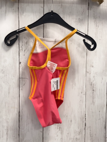 Adidas  Badeanzug  Gr. 74  pink weiß orange Bund + Seitenstreifen 