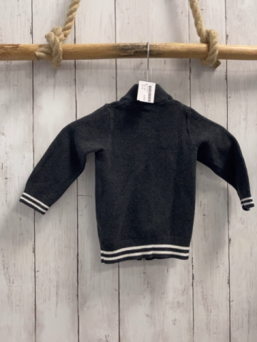  Strickjacke Gr. 80  grau weiße Streifen am Bund
