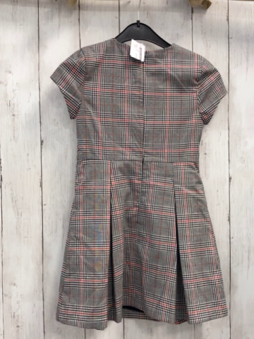   Kleid  Gr. 116  grau schwarz rot kariert Schleife 