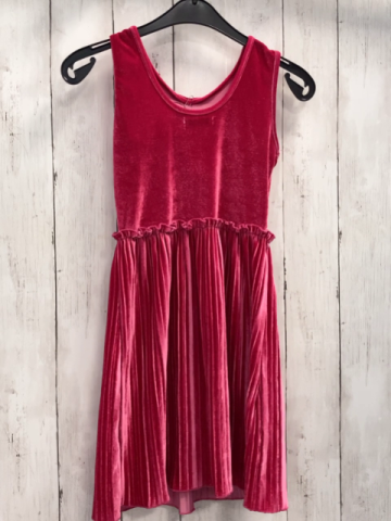 Lemon Beret  Kleid  Gr. 128  pink Samt goldene GLitzerschleife 