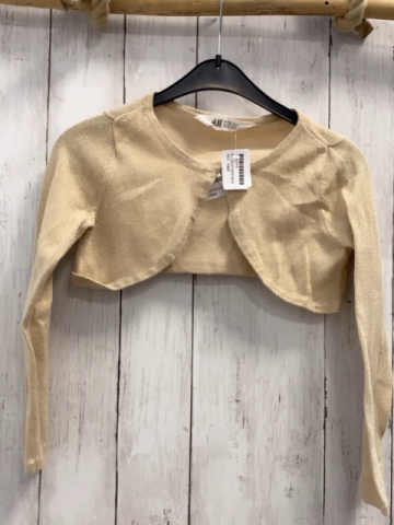 H&M  Strickjacke  Gr. 122/128  golden mit Glitzer 
