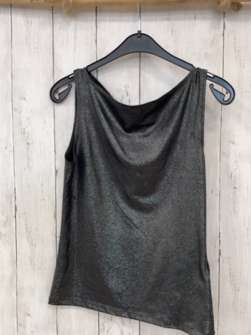 H&M Top Gr. S silber glitzernd