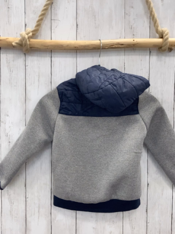 zara Softshelljacke Gr. 116  grau blau Kapuze
