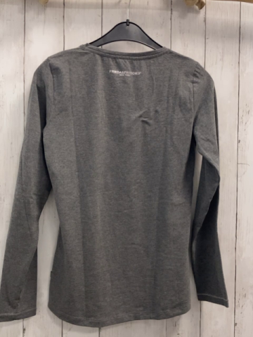 Fireda & Freddies  Langarmshirt  Gr. 158/164  grau Kreis mit Steinen Schrift 
