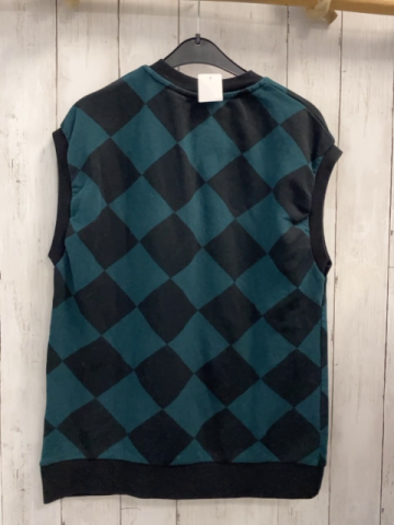 H&M  T-Shirt  Gr. 146/152  schwarz petrol Rauten Plüsch "H" Harry Potter  