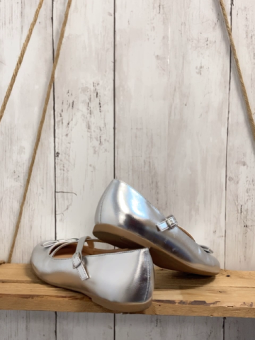 Friboo  Schuhe  Gr. 34  silber mit Schleife 