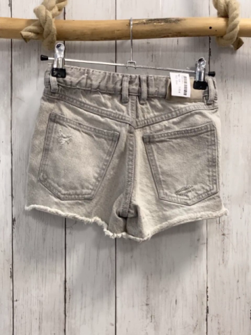 Zara  Shorts  Gr. 134  grau Jeans Fransensaum Bund verstellbar 