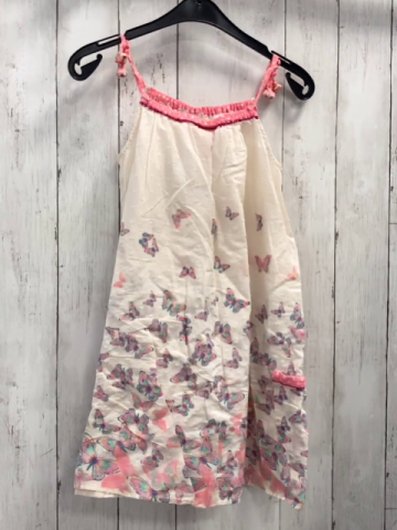 Angels  Kleid  Gr. 134/140  weiß Punkte bunte Schmetterlinge 