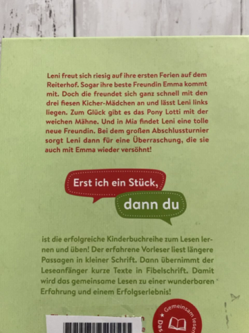 Erst ich ein Stück  Buch Leni & Lotti Ferien auf dem Ponyhof 