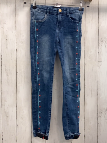 Desigual  Hose  Gr. 146/152  blau Jeans bestickt 