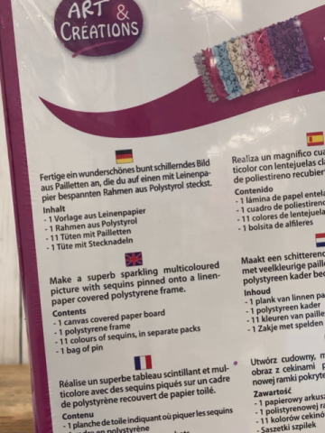 neu  Kreativspiel  Pailettenkunst Einhorn 