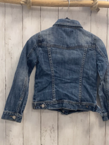 Benetton  Jacke  Gr. 128  blau Jeans silber Steine 