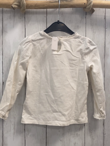  Langarmshirt Gr. 110  weiß Mädchen mit Hunden