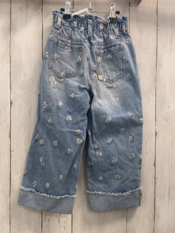 zara Hose Gr. 104  blau Jeans Blumen