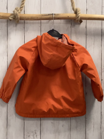 Zara  Regenjacke  Gr. 98  orange gummiert kariertes Fugger 