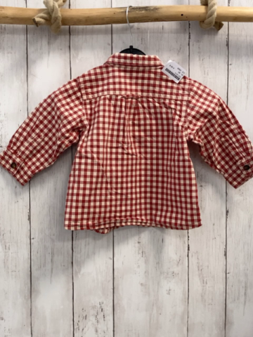 H&M  Hemd  Gr. 80  rot beige grau kariert 