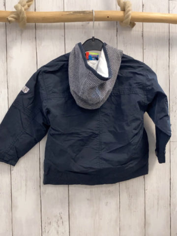  Jacke  Gr. 92  blau blau weiß gestreifte Kapuze 