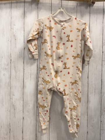 H&M Schlafanzug Gr. 98  beige Füchse