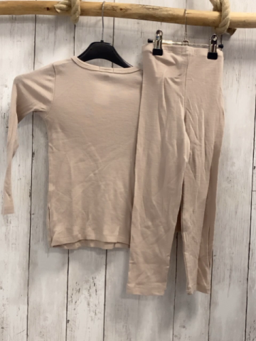 Ktz Heimat Pullover + leggings Gr. 98  beige 100 % Merinowolle