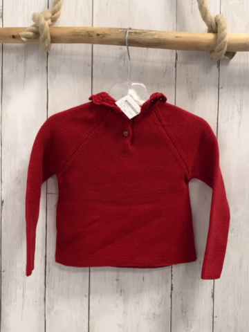 next Pullover Gr. 92  rot Strick Rüsschen