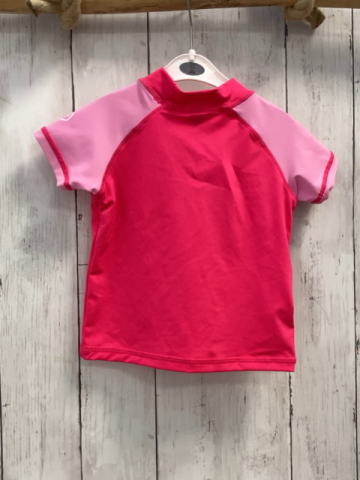   UV-Schutzshirt Gr. 80  pink Einhorn rosa Ärmel pink Nähte 