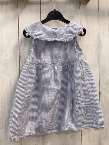 Zara  Kleid  Gr. 98  hellblau weiße Streifen Struktur 