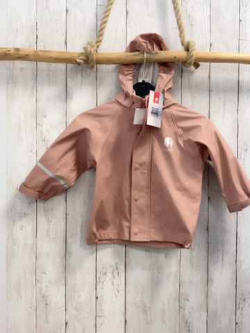 neu CeLaVi Regenjacke  Gr. 92  lachs gummiert Kapuze 