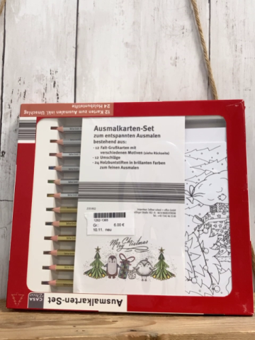 neu Kreativspielzeug  Ausmalset mit Karten und Buntstiften Weihnachtsmtove 