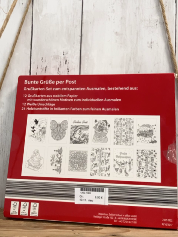 neu Kreativspielzeug  Ausmalset mit Karten und Buntstiften Weihnachtsmtove 