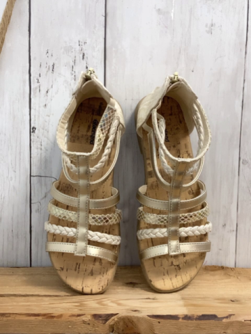   Sandalen  Gr. 34  golden zT mit Glitzer 