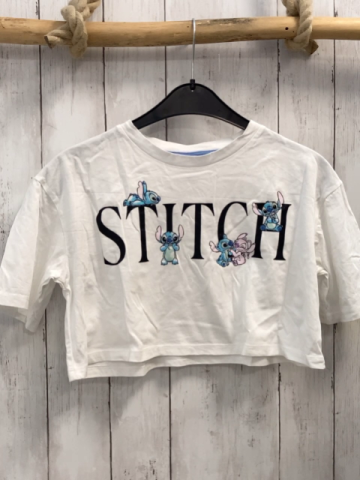 Stitch T-Shirt  Gr. 164  weiß Stitch Tiere Schrift 