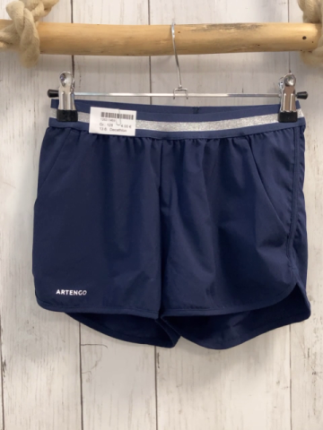 Decathlon  Shorts  Gr. 128  blau silber Glitzerstreifenbund 