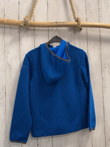 Icepeak Sweatjacke Gr. 140  blau gerippt grauer Bund
