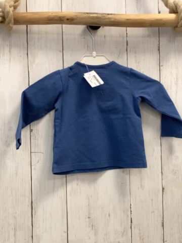 Esprit  Langarmshirt  Gr. 68  blau Pferde Schrift 
