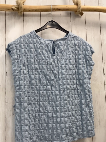 Zara  Sommerbluse  Gr. 164  hellblau Struktur 