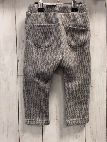   Jeggings  Gr. 86  grau hellgraue Zackenstreifen Schleife 
