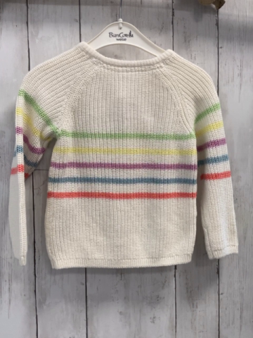 S´ Oliver  Pullover  Gr. 92  weiß bunte Streifen 