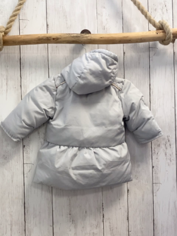 Buberry  Winterjacke  Gr. 68  hellgrau kariert Bund weißes Plüschfutter 