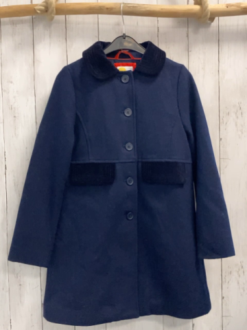 Mini Boden Mantel Gr. 140  blau 58 % Wolle Kragen
