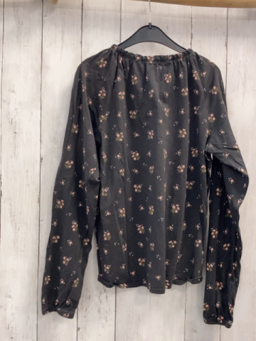 Mango Langarmshirt  Gr. 158  grau rosa Blumen