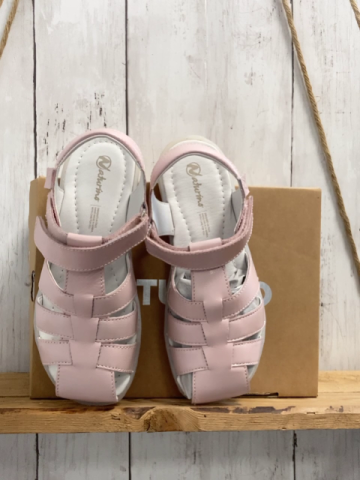 neu Naturino  Schuhe  Gr. 31  rosa glänzend Halbsandale weiße Sohle 