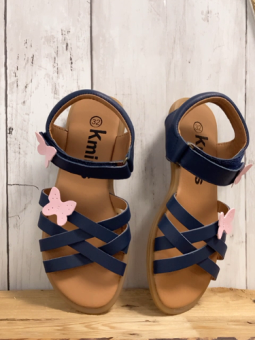 neu Kmins  Sandalen  Gr. 32  blau rosa Schmetterlinge 