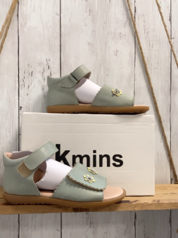 neu Kmins  Sandalen  Gr. 31  mint gelb mint Rosetten 