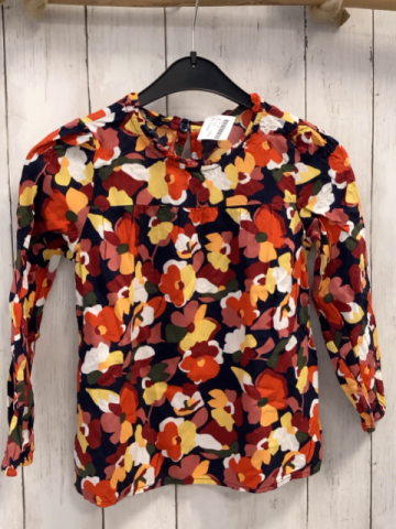 S´Oliver  Bluse  Gr. 116  blau bunte Blumen 