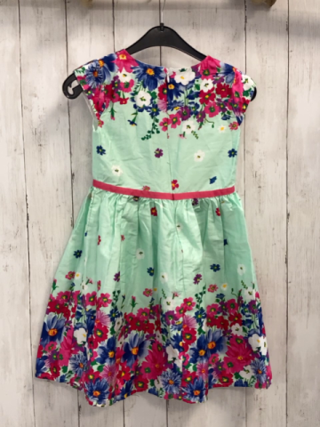 Happy Girls  Kleid  Gr. 122  mint bunte Blumen pink Gürtelband 