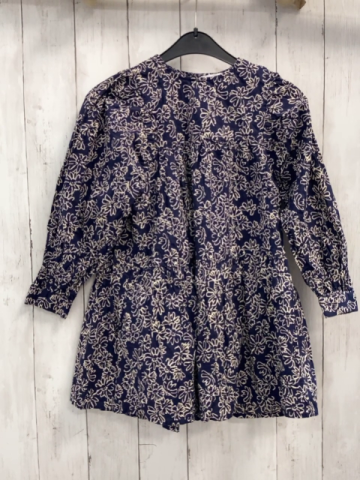 Mango  Kleid  Gr. 122  dunelblau beige Blüten 