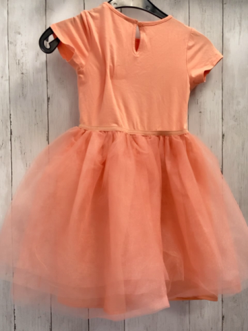 H&M Kleid  Gr. 122  orange Obereil mit schwarzem Glitzergesicht Tüllrock