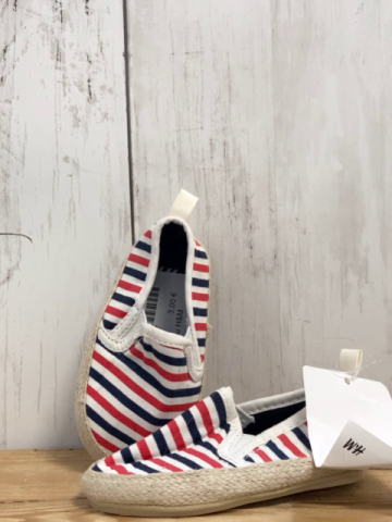 neu H&M  Babyschühchen  Gr. 18  blau rot weiße Streifen 