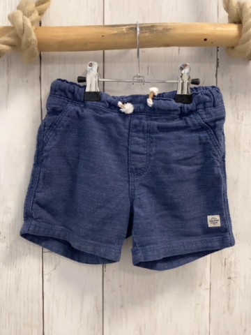 H&M Shorts  Gr. 86  blau Bund verstellbar weiße Kordel 