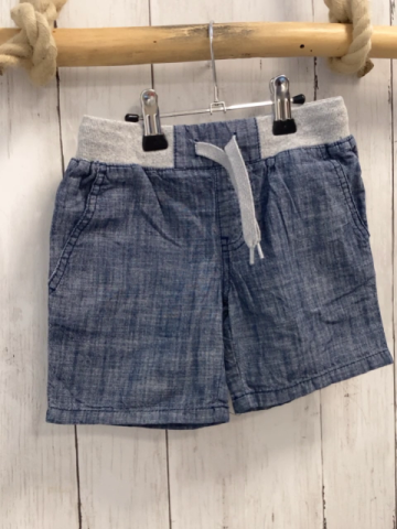   Shorts  Gr. 98  blau Jeans hellgrauer Strickbund mit Kordel 